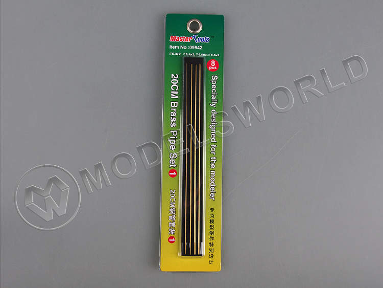 Набор латунных трубок Master Tools 0.3 мм, 0.4 мм, 0.5 мм, 0.6 мм, длина 20 см. 8 шт - фото 1