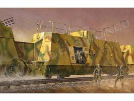 Склеиваемая пластиковая модель немецкий  штабной броневагон. Масштаб 1:35