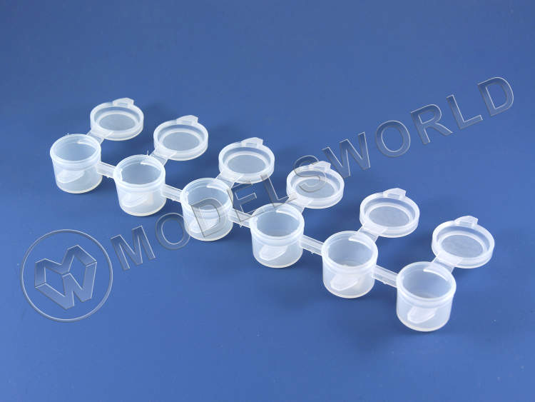 Баночки для хранения и колеровки краски, герметичная крышка, 10 мл, 6 шт - фото 1