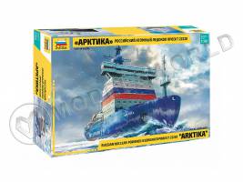Склеиваемая пластиковая модель Российский атомный ледокол «Арктика» проект 22220. Масштаб 1:350