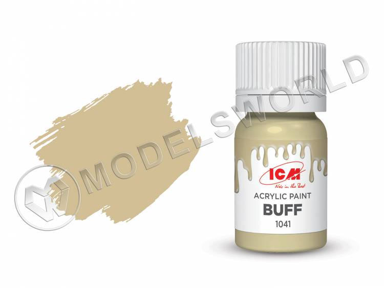 Акриловая краска ICM, цвет Буйволовая кожа (Buff), 12 мл - фото 1