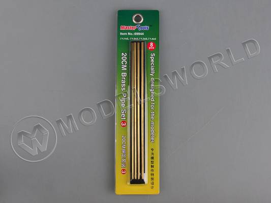 Набор латунных трубок Master Tools 1.1 мм, 1.6 мм, 2.1 мм, 2.6 мм, длина 20 см. 4 шт