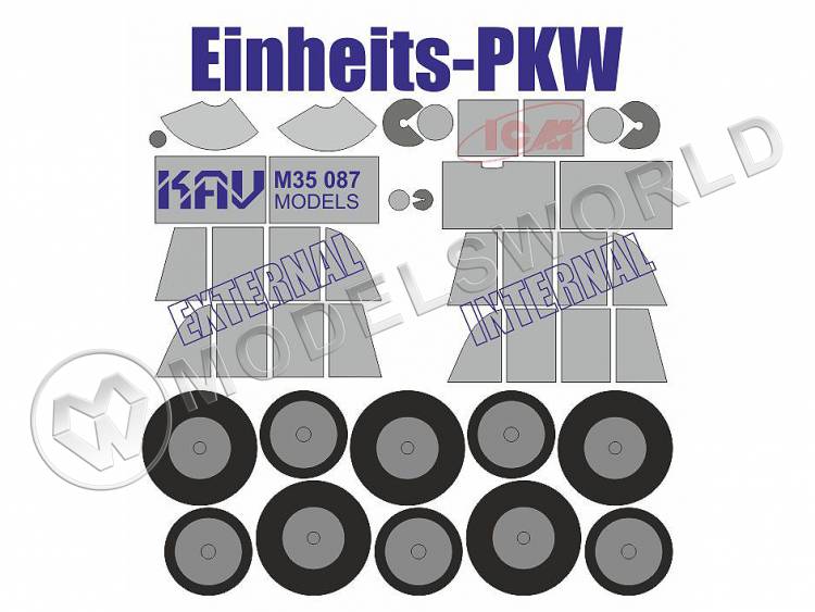 Окрасочная маска на немецкий внедорожник Einheits - Pkw, ICM. Масштаб 1:35 - фото 1