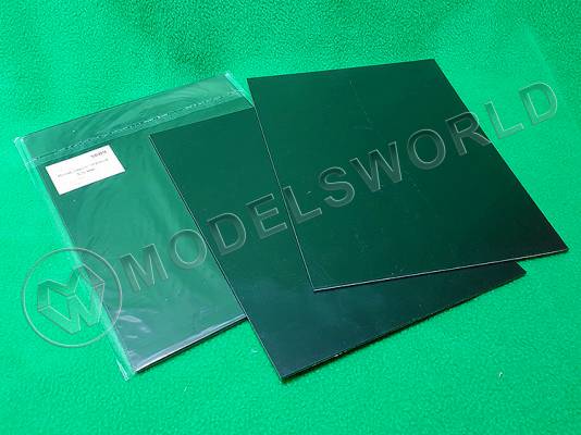 Полистирол листовой черный 1.5 мм, 2 листа 185х250 мм