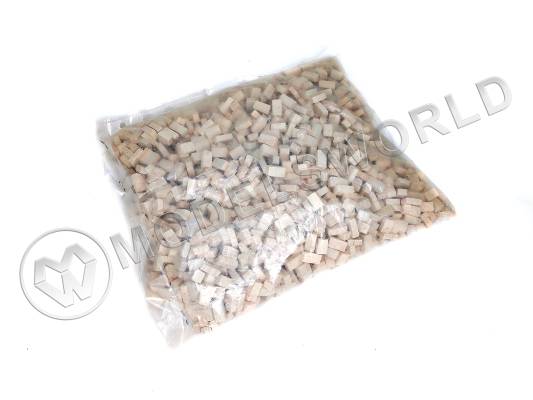 Набор крупных камней для кладки, белый кирпич, 2000 шт