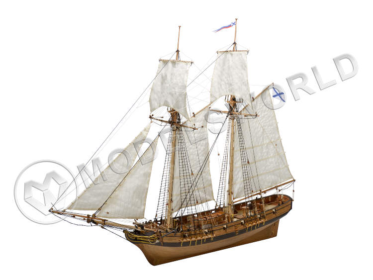 Набор для постройки модели шхуны ПОЛОЦК. Масштаб 1:72 - фото 1
