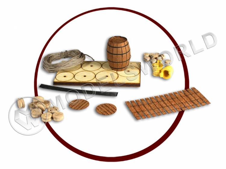 Сборная бочка 1:48 (темная) - фото 1