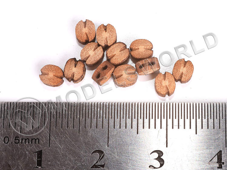 Блок одношкивный 4 мм, груша, 10 шт - фото 1