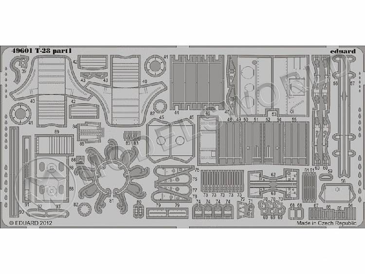Комплект фототравления BIG ED для T-28D, Roden. Масштаб 1:48 - фото 1
